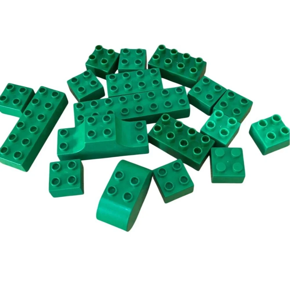 LEGO Duplo Mixed Bulk Brick Lot 125+ Pcs Building Blocks People Doors Windows